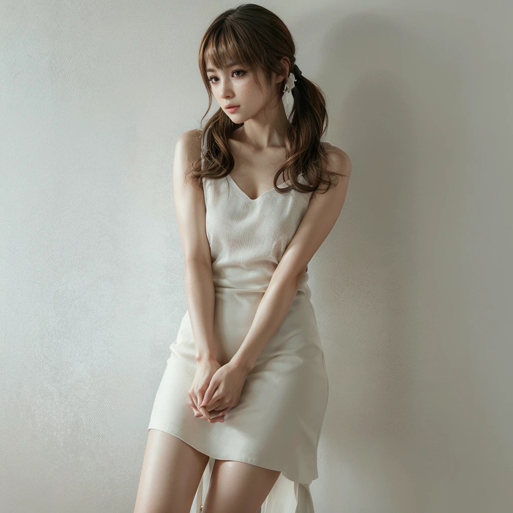 Kasumi, brown eyes, (best quality, ultra-detailed), (realistic:1.37), beautiful and detailed face, ultra-realistic texture, delicate face, delicate body, red lipstick, bright colors. High definition, 8K