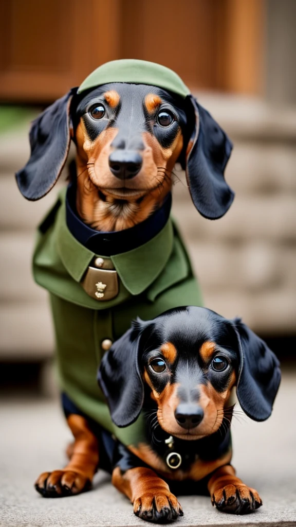 Dachshund in German SS uniform