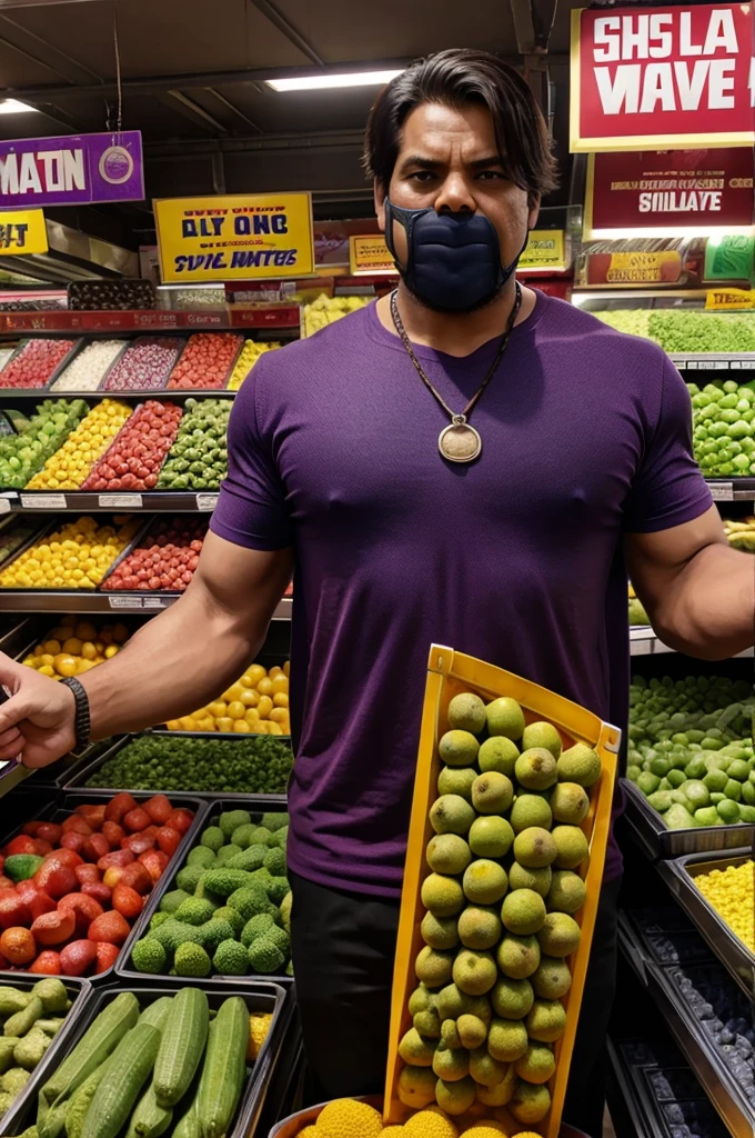 Marvel studios Thanos selling vegitables in Indian market