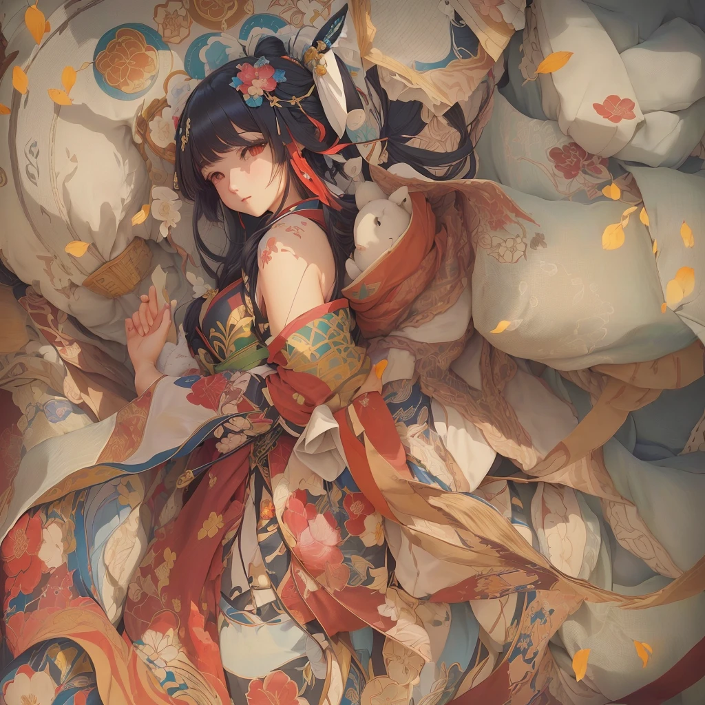 Anime girl with lots of stuffed toys in her arms, The Detailed Art of the Onmyoji, onmyoji, beautiful Anime Artwork, Zerochan Art, Pixiv contest winner, beautiful Anime Art, digital art on Pixiv, Anime fantasy illustration, Anime fantasy artwork, Anime Art, Anime Artwork, Pixiv, onmyoji portrait, detailed Anime Art, Beautiful artwork illustration 1. Scenery and Cityscape in the Early Meiji Era
After the Meiji Restoration, Japan underwent rapid modernization and civilization. Consequently, many changes and reforms occurred. Below is a detailed explanation of the scenery, appearance of the poor, occupations, and cityscapes in the early Meiji period (1868 to the early 1880s).

2. Appearance of the Poor
Life for the impoverished and lower classes remained harsh. In particular, in urban areas, people migrated from rural areas or unemployed artisans gathered, intensifying competition in the labor market. Many of them struggled with poverty, often residing in slums or around temples.

3. Occupations
Meiji early Japan witnessed a diversification of occupations. Traditional agriculture and handicrafts were accompanied by the rise of modern industry and commerce. Particularly in urban areas, factory workers, shop clerks, and transporters increased, giving rise to new professions. However, many in these occupations endured harsh working conditions.

4. Influence of Civilization and Enlightenment
During the Meiji era, Western cultural influences spread rapidly. Changes in clothing, dietary habits, and the proliferation of Western-style architecture advanced, especially in urban areas. Conversely, this development posed a threat to traditional culture and lifestyles, resulting in societal upheaval and adaptation challenges.

5. Social Change and Policy Influence
While promoting modernization policies, the government also addressed poverty and social issues. Legislation for labor protection and charitable activities to aid the poor were implemented. Nevertheless, living conditions for the impoverished scarcely improved.

The early Meiji period marked a rapid transformation in Japan