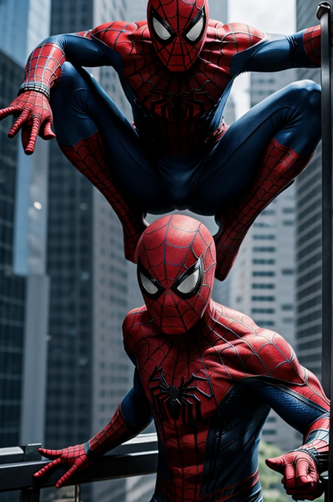 Spiderman showing his dick