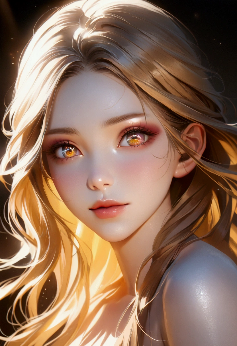 Ultra-detailed, Photorealistic, Beautiful detailed face of four young girl, Detailed eyes, detailed lips, long eyelashes, porcelain skin, perfect light and shadow, Feminine features, Golden hair, fluttering in the wind, Vivid colors, soft and delicate complexion, fine makeup, Sparkling eyes, rosy cheeks, Serene happy facial expression, Graceful posture, Stunning beauty, ethereal ambiance, Harmonious background, Artistic visualization, High Resolution, Professional, Portrait