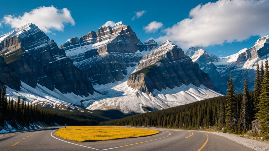 Banff National Park - Dramatic landscape along the Icefields Parkway, Canada
