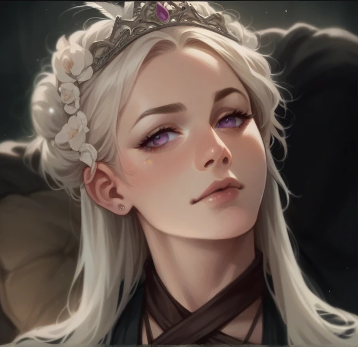Girl with purple eyes