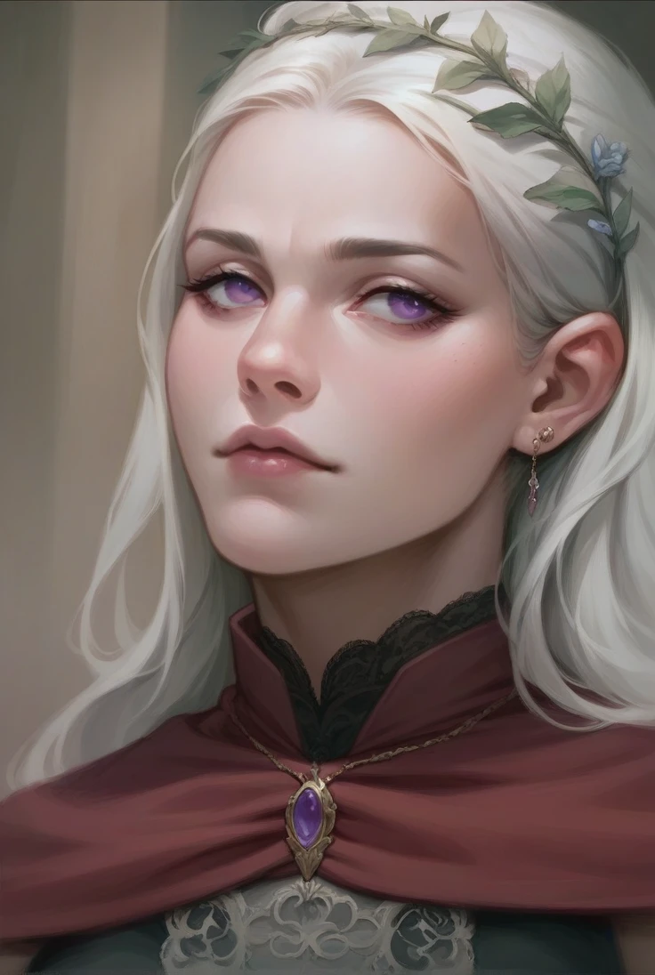 Girl with purple eyes