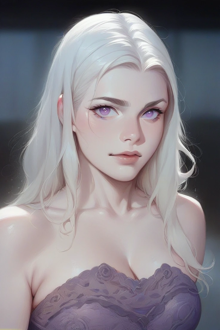 Girl with purple eyes