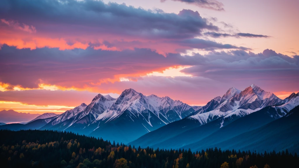 Sunset mountains