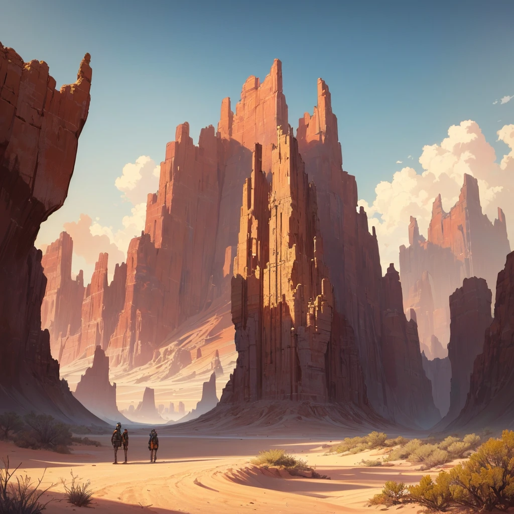 ((((No humans))))、Yellow sand in the sky,The background is a vast desert, Desert Oasis,Rich colors,デジタルLandscape painting, Detailed Landscape — Width 672, Landscape painting, Environmental Design Illustration, Landscape painting 詳細, Desert Oasis landscape, Concept Art, Highly detailed digital art in 4K, 4K Digital Painting, 4K Digital Painting, Amazing digital illustrations, Desert Background, デジタルペインティングConcept Art, Detailed digital painting, Inspired by Christophe Vaché、From below