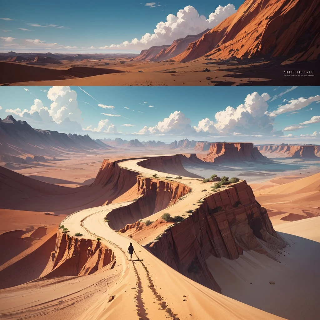 ((((No humans))))、Yellow sand in the sky，The background is a vast desert, Desert Oasis，Rich colors，デジタルLandscape painting, Detailed Landscape — Width 672, Landscape painting, Environmental Design Illustration, Landscape painting 詳細, Desert Oasis landscape, Concept Art, Highly detailed digital art in 4K, 4K Digital Painting, 4K Digital Painting, Amazing digital illustrations, Desert Background, デジタルペインティングConcept Art, Detailed digital painting, Inspired by Christophe Vaché、From below