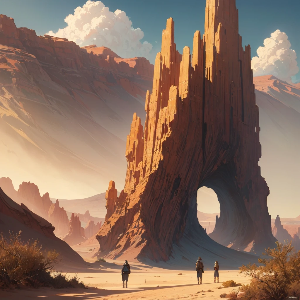((((No humans))))、Yellow sand in the sky,The background is a vast desert, Desert Oasis,Rich colors,デジタルLandscape painting, Detailed Landscape — Width 672, Landscape painting, Environmental Design Illustration, Landscape painting 詳細, Desert Oasis landscape, Concept Art, Highly detailed digital art in 4K, 4K Digital Painting, 4K Digital Painting, Amazing digital illustrations, Desert Background, デジタルペインティングConcept Art, Detailed digital painting, Inspired by Christophe Vaché、From below、(From the back、Back view、back view)