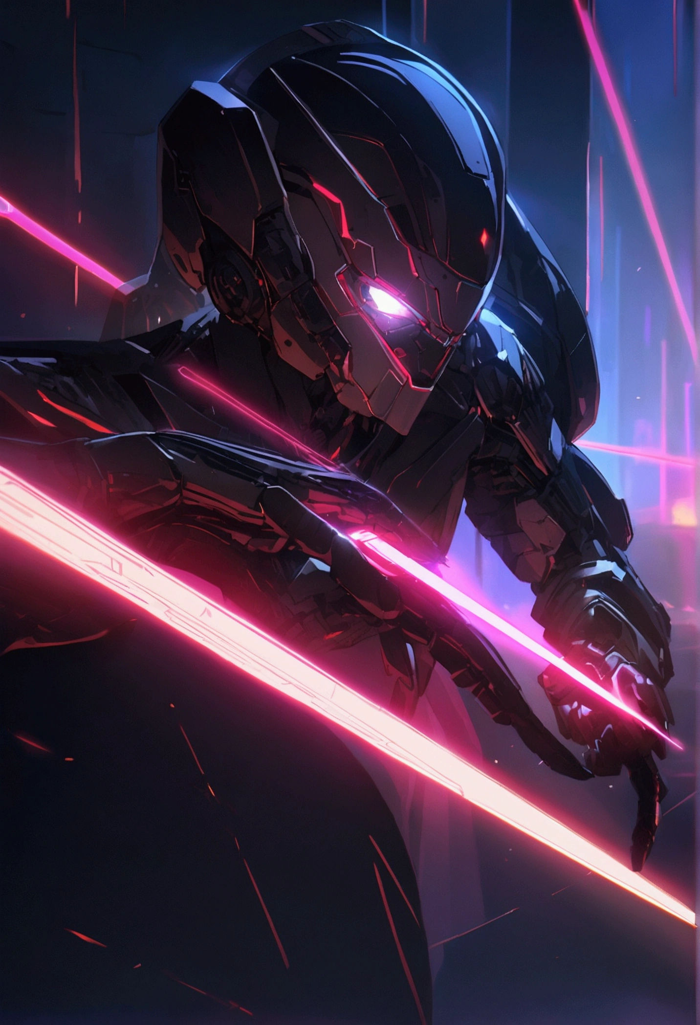 Cybernetic hand firing a laser