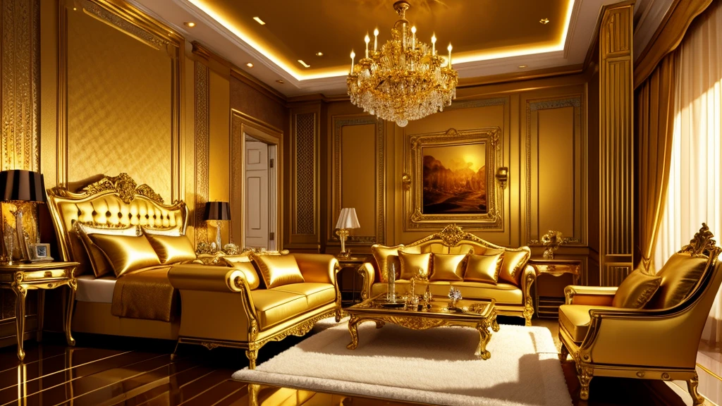 Luxurious golden wallpapers