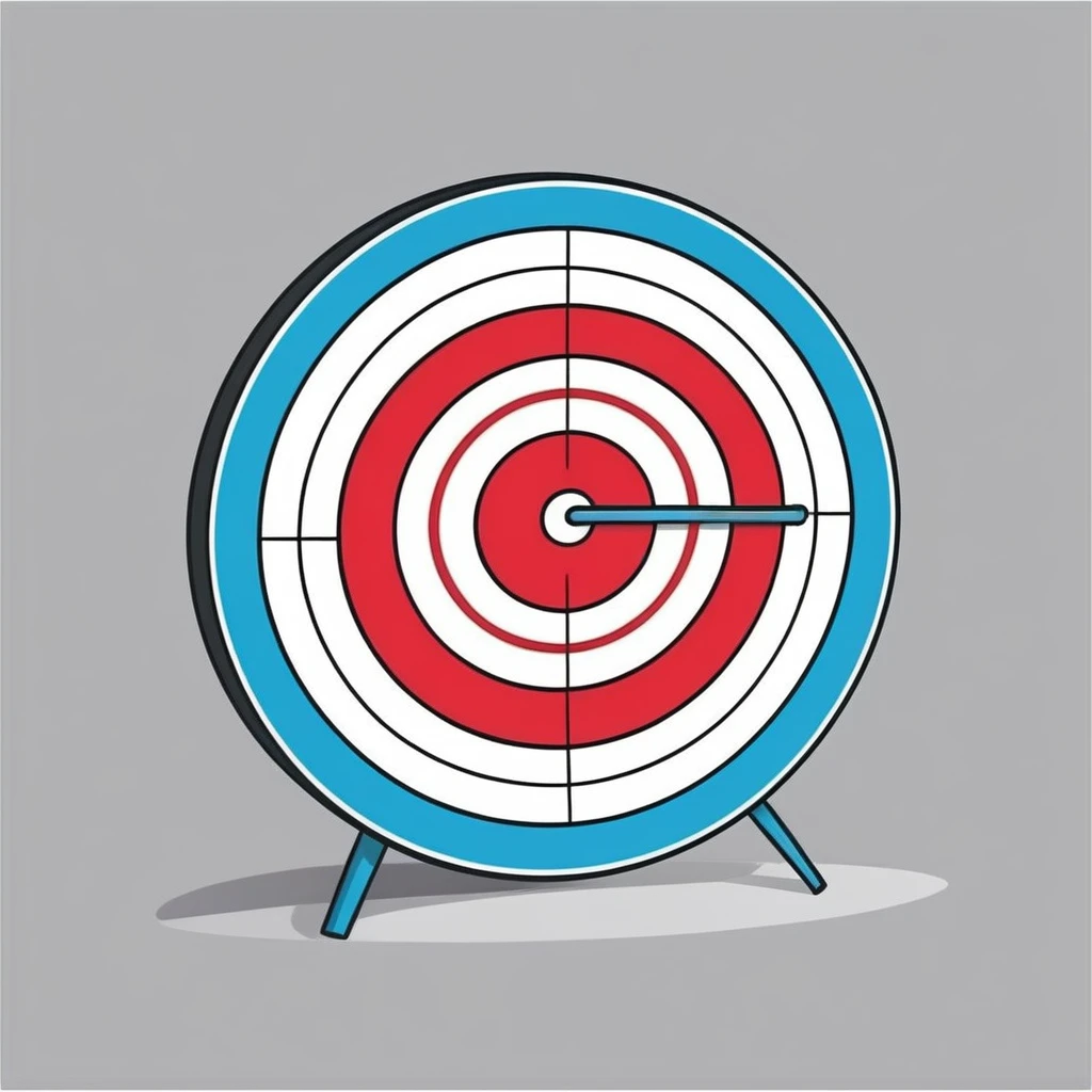 target illustration cartoon style three-dimensional illustration