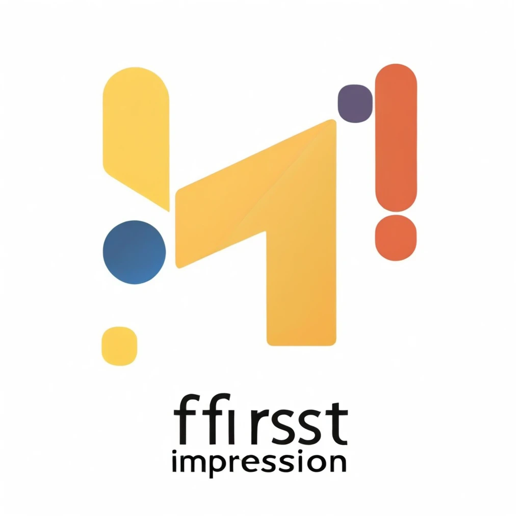 first impression logo on a white background with the number 1
