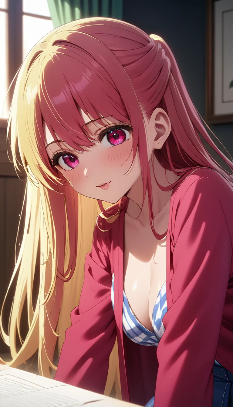 (Masterpiece、Highest quality、Very detailed、4K)、One Woman、(((Hoshino Ruby)))、Blonde、Long Hair