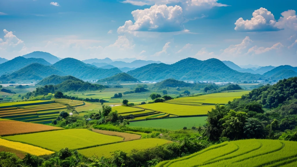 Thai northeastern countryside lanscape, hill