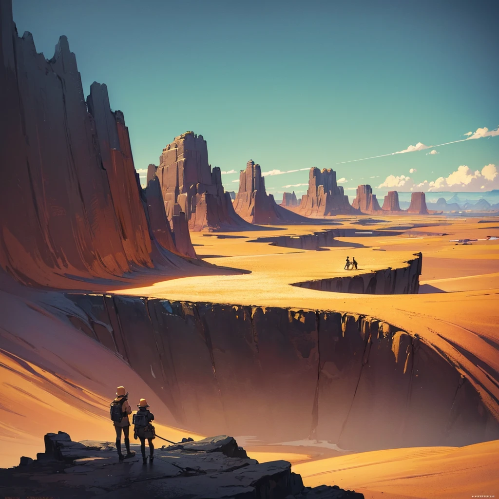 ((((No humans))))、Yellow sand in the sky,The background is a vast rocky mountain,Rich colors,デジタルLandscape painting, Detailed Landscape — Width 672, Landscape painting, Environmental Design Illustration, Landscape painting 詳細, Poisonous Swamp Landscape, Concept Art, Highly detailed digital art in 4K, 4K Digital Painting, 4K Digital Painting, Amazing digital illustrations, Desert Background, デジタルペインティングConcept Art, Detailed digital painting, Inspired by Christophe Vaché、From above at an angle、cliff