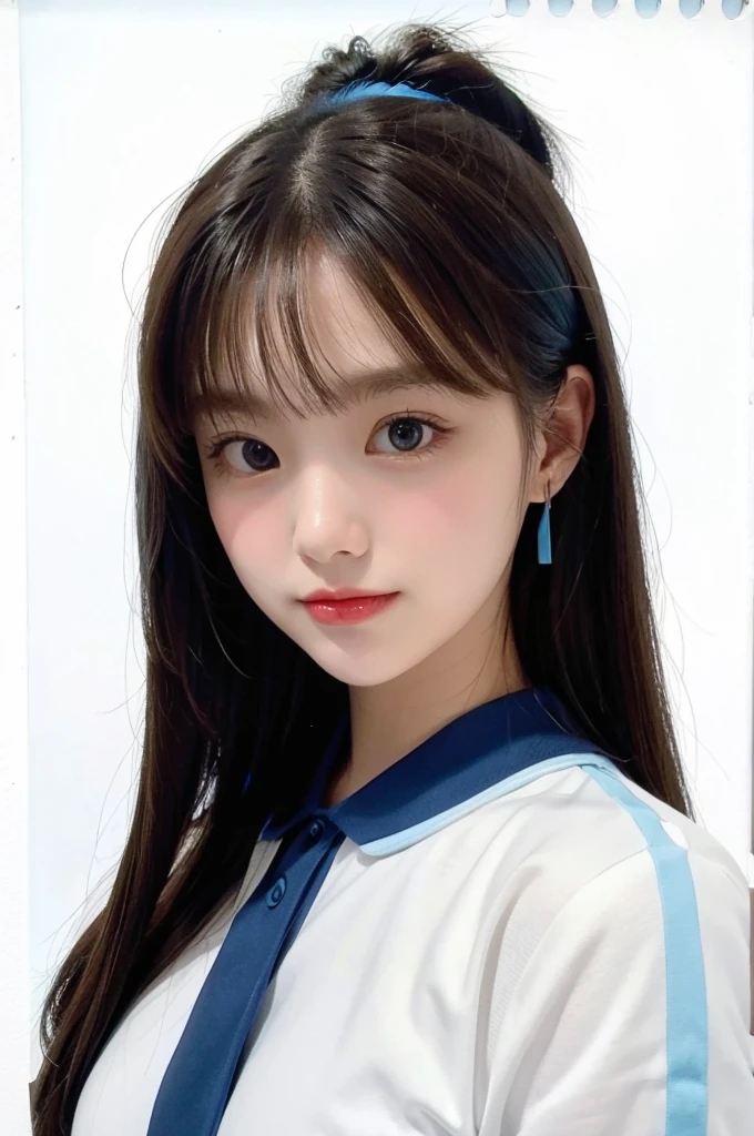Solid color background，Blue Background，ID photo