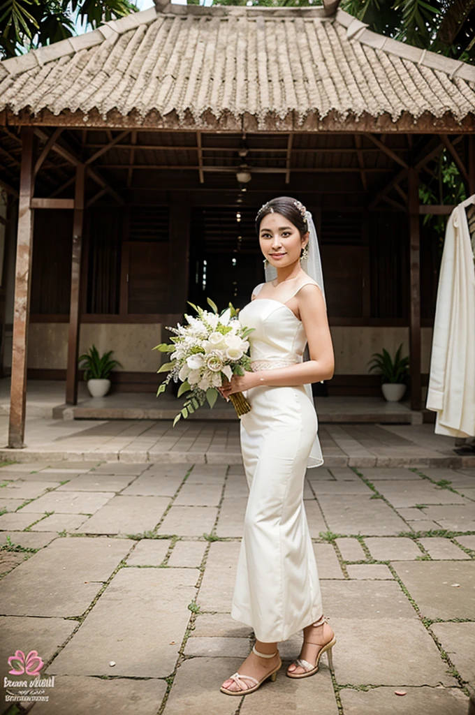 Indonesian wedding background, with cream color