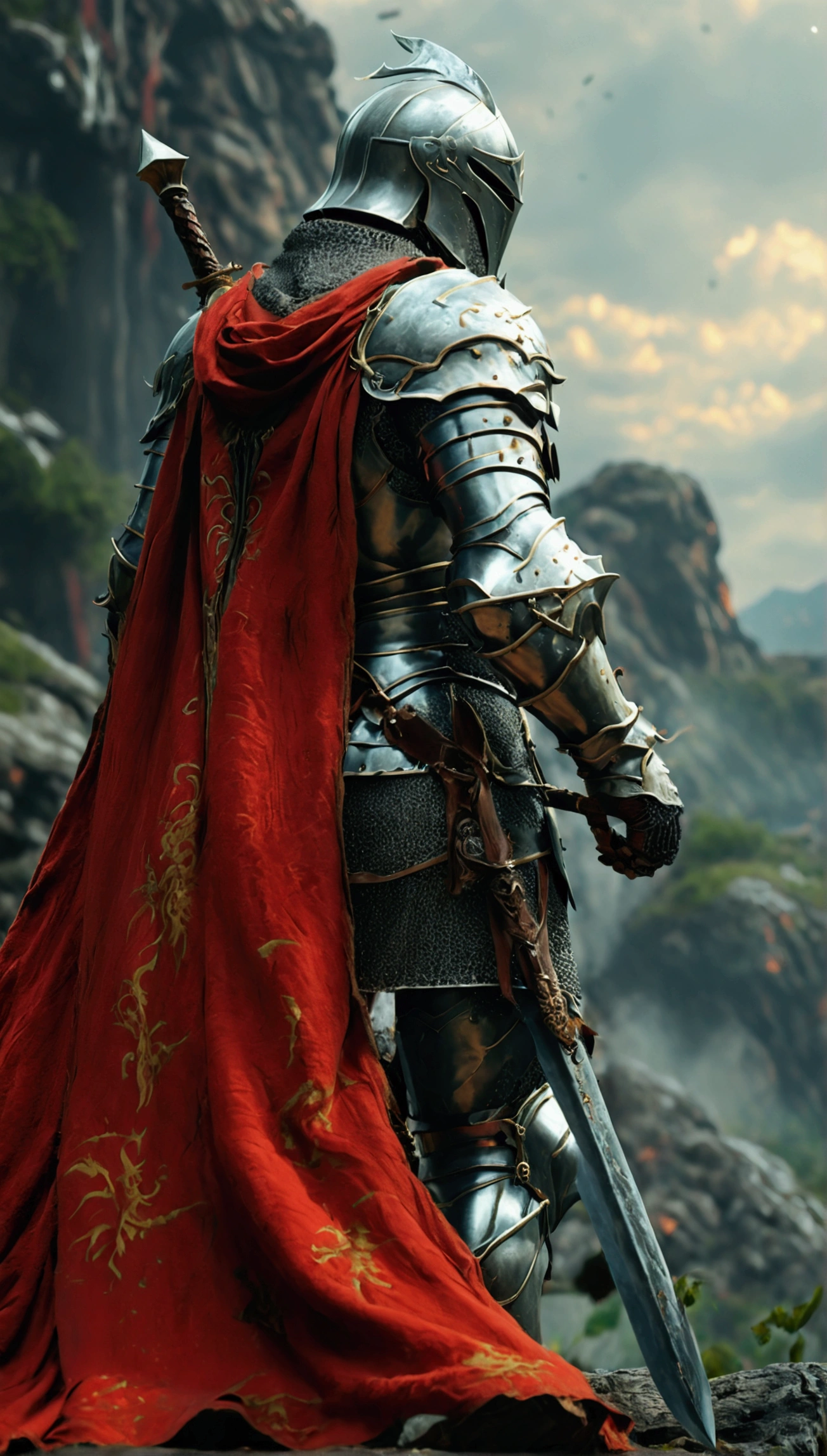 high fantasy knight, cinematic,