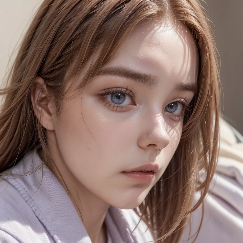 Raising a 23 year old, profile pic, serious, offwhite, lilac eyes, chestnut hair, standard, bonitas