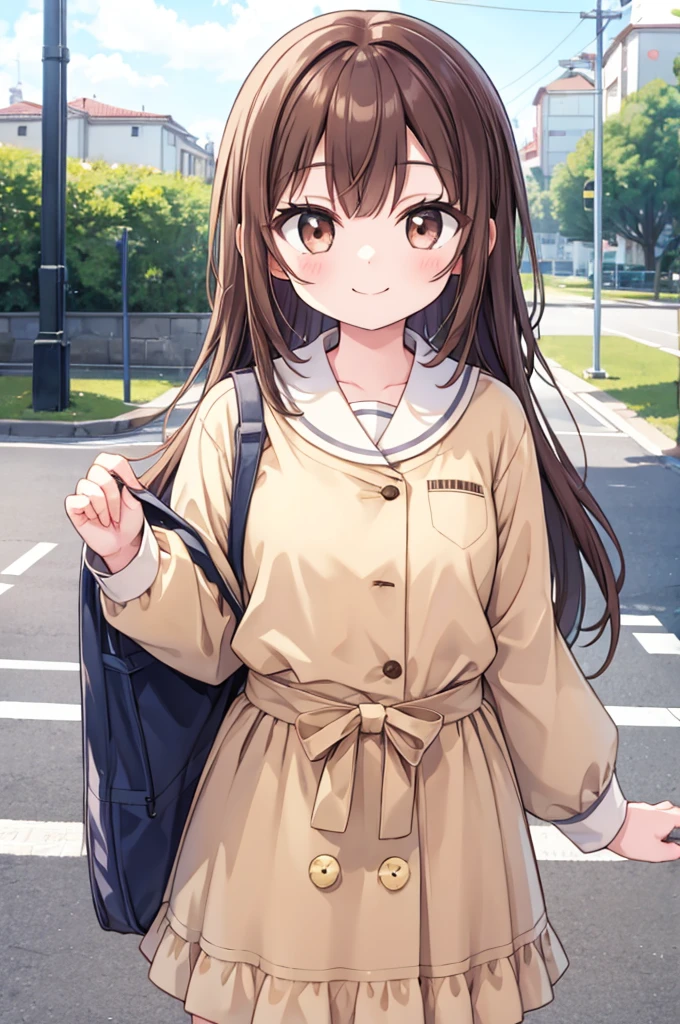 Shinonome Ena、View here、Brown Hair、smile