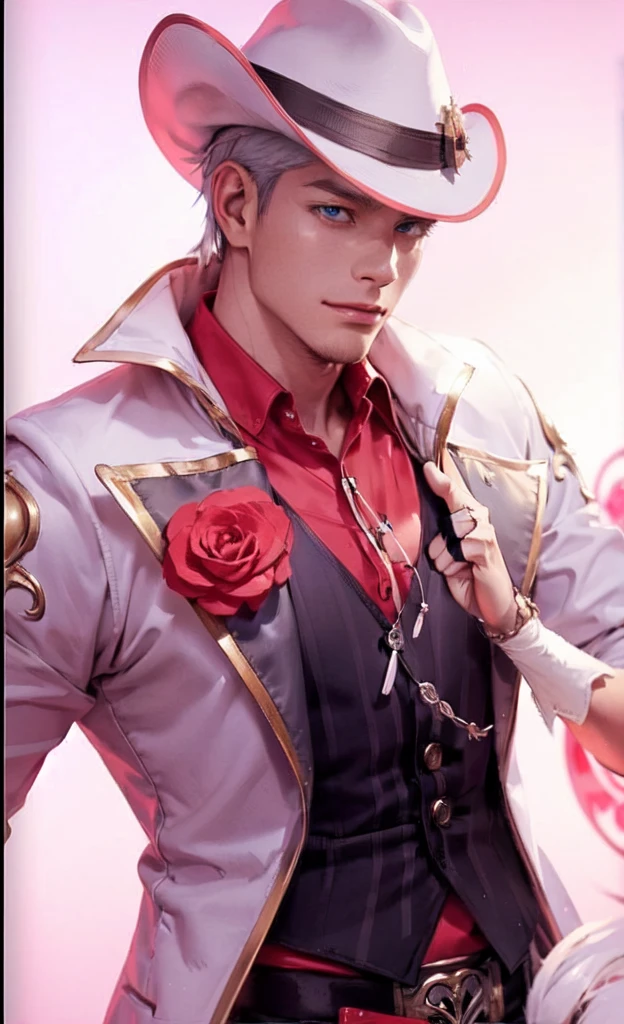Incrs404,english text,Written On Clothes,1male,portrait,satoru gojo,white hair,short hair,hair between eyes,blue eyes,colored eyelashses,(thumbs_up:1.4),(cowboy_shot:1.3),