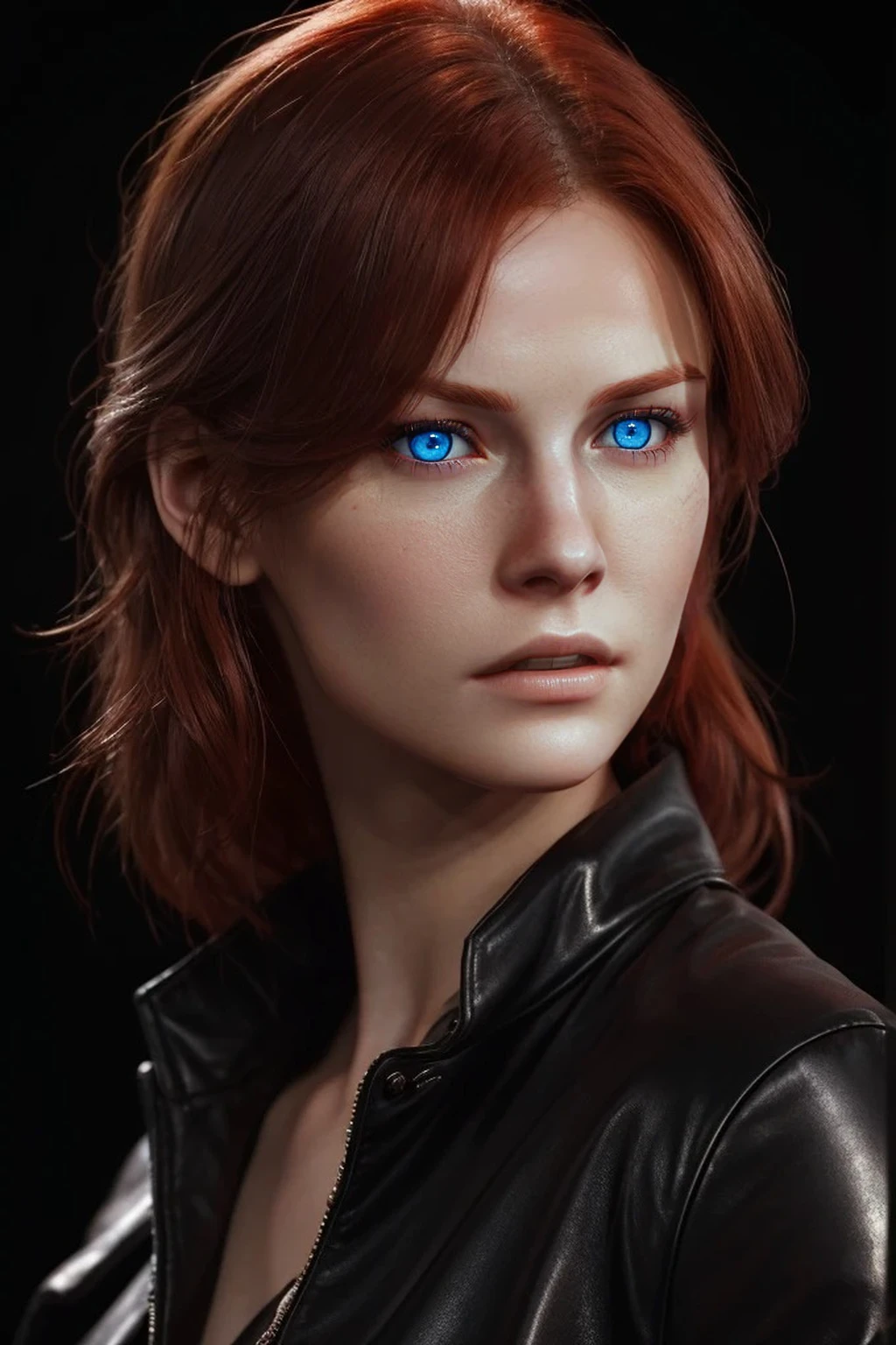 claire redfield , blue eyes.