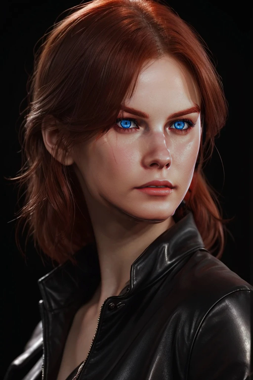 claire redfield , blue eyes.