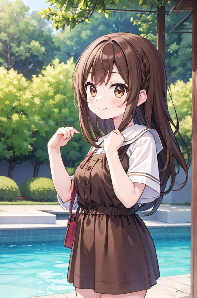 Shinonome Ena、View here、Brown Hair、smile