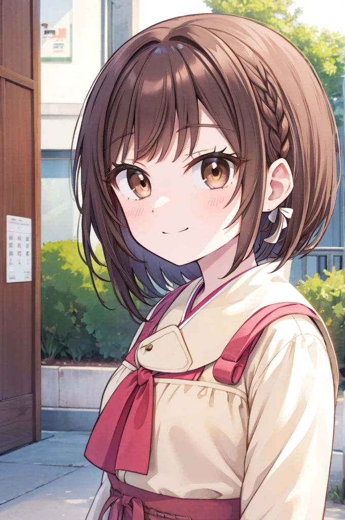 Shinonome Ena、View here、Brown Hair、smile