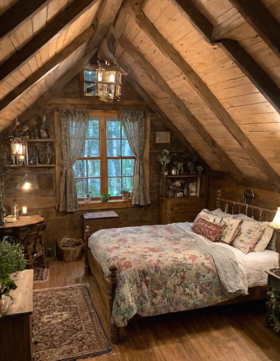 bedroom with room, cozy room, cozy treehouse bedroom, small bedroom, cozy place, cozy bed, cottagecore hippie, thomas kinkade. cute cozy room, in an attic, cottagecore, cozy and peaceful atmosphere, pleasant cozy atmosphere, cottagecore!!, cabin in the woods