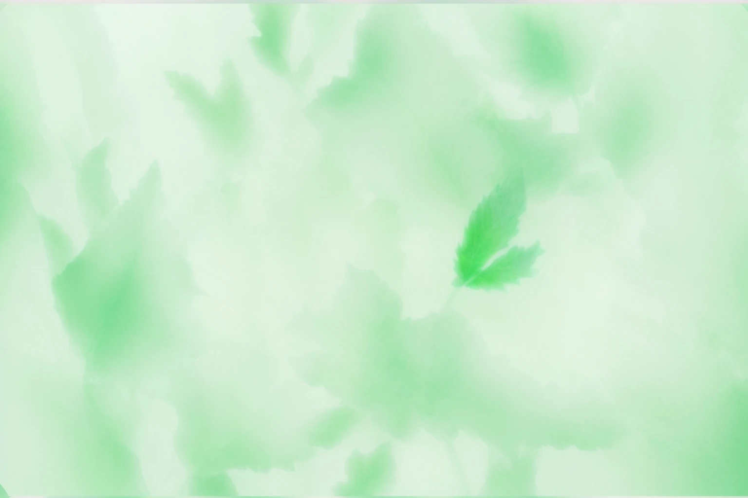 There is a blurry photo,Silhouette of leaves,forest, pale green background, 渐变light green, Light green, colorized background, background pastel, gradient Light green, Light green光芒, soft green light, coloured background, Light faded effect, Light green雾, Soft gradient texture, Light green背光辉光, background ( smokes, light green, faded background, green background