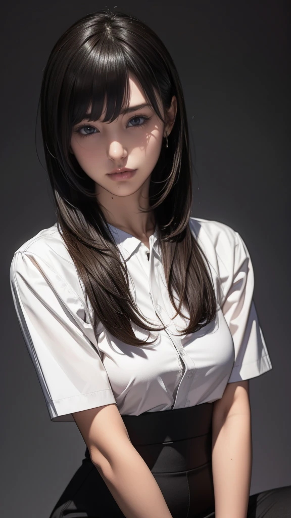 (8 o&#39;clock, best quality: 1.2), Extremely detailed, solve it completely, (Practical, Practical photo: 1.37), portrait, HD RAW color photograph, Professional arrest, HD and beautiful, HD, 8 o&#39;clock Image wallpaper, Stunning details, Large file size, Very detailed beautiful girl, Extremely detailed face, (Eyes with sharp outlines，very beautiful:1.8), The shape of the nose is very precise., Expressive lips,(sunrise,Real downtown background:1.2) , A story, Cute girl, Practical、                                                                                 (Scenes,Fantasy Art,best quality,high quality,HD,High quality textures,High Detail,Beautiful and detailed,fine,Extremely detailed的CG,Detailed texture,Practical representation of face,On the table,Presence,Dynamic,bold),1 GIL,Ultra-delicate skin,curve,Beautiful breasts,(Small Breasts:1.6),Pale skin,(Ultra-thin hair),(Super soft hair),(Super straight hair),Long bangs,very light copper amber hair,Hair covering one eye,Very thin body,Smart Abs,(Top of crop ,micro short shorts:1.5),(Smile:1.4),
