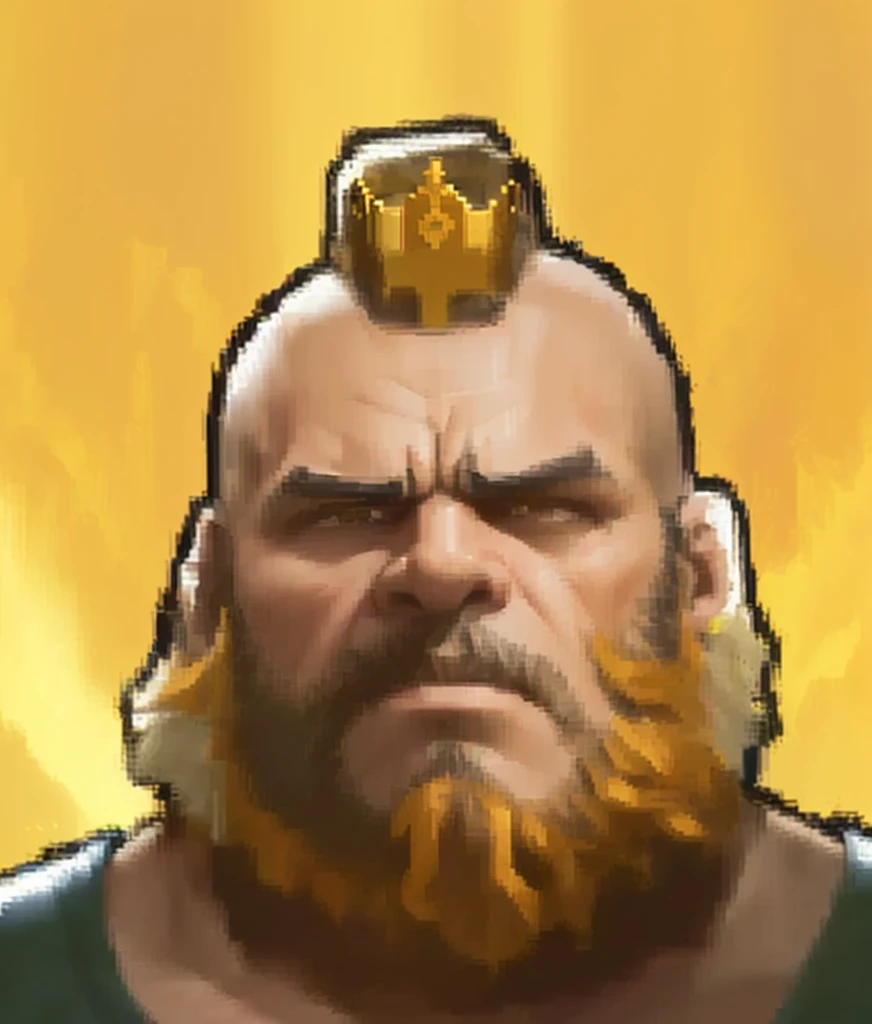 a close up of a man with a beard and a gold crown on his head, dwarven, avatar image, berserker potrait, fierce bearded dwarf, epic legends game icon, epic rpg portrait, epic portrait, godsent, portrait of a dwarf warrior, epic game portrait, an angry muscular army general, picture of a male cleric, epic character portrait