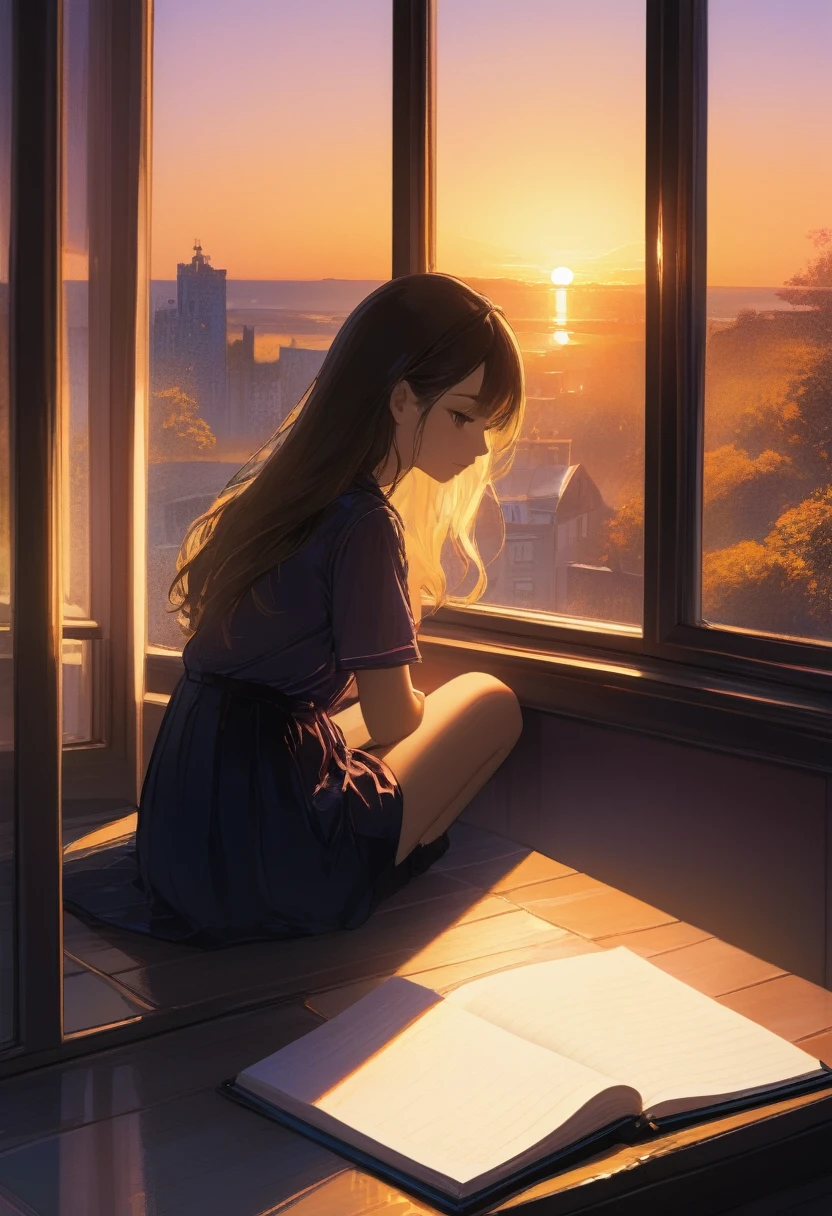 In front of the window at sunset,A diary