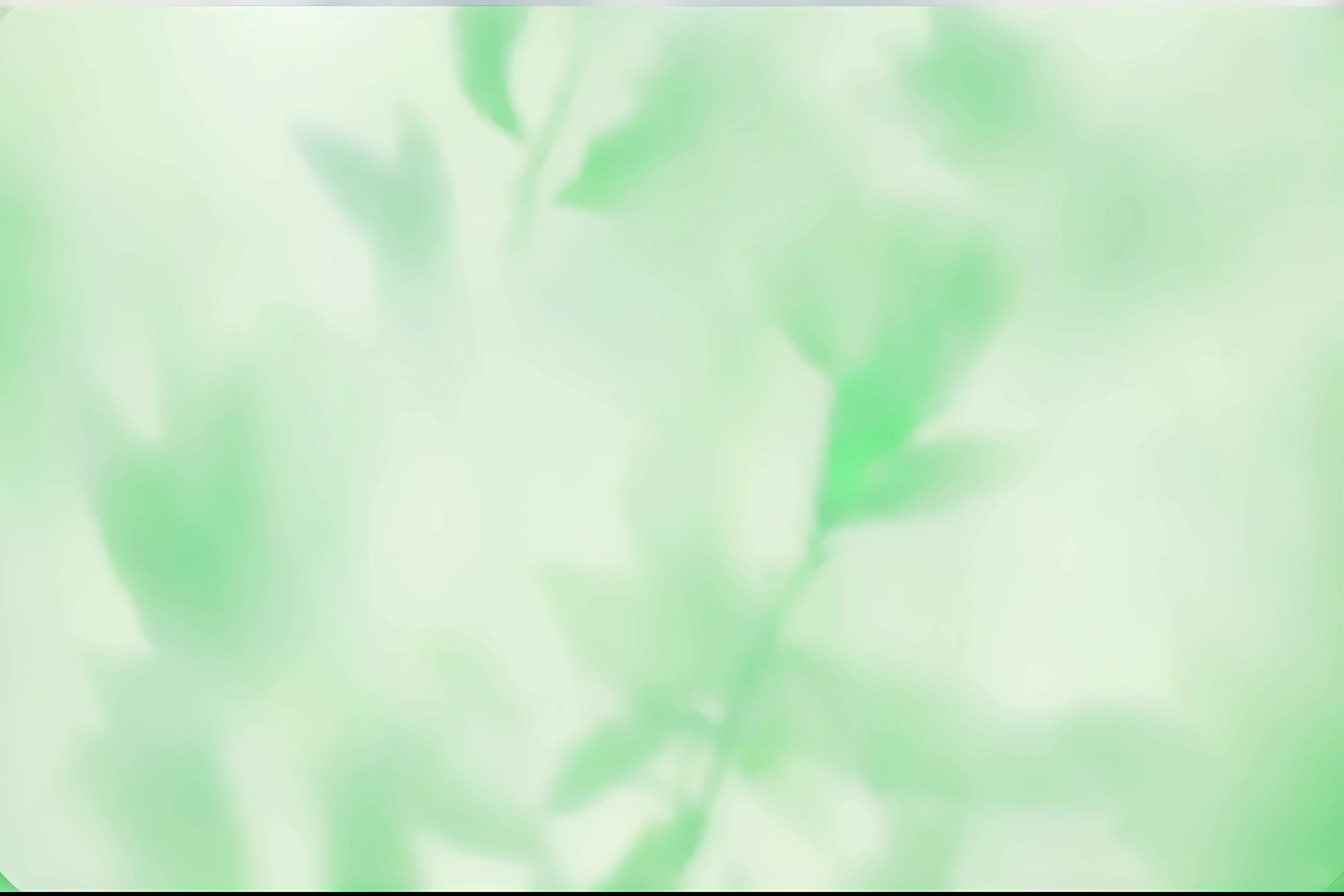 There is a blurry photo,There are green leaves in the photo, pale green background, Gradient light green, Light green, colorized background, background pastel, gradient Light green, Light green, soft green light, coloured background, Light faded effect, Light green雾, Soft gradient texture, Light green backlight glow, background ( smokes, light green, faded background, green background