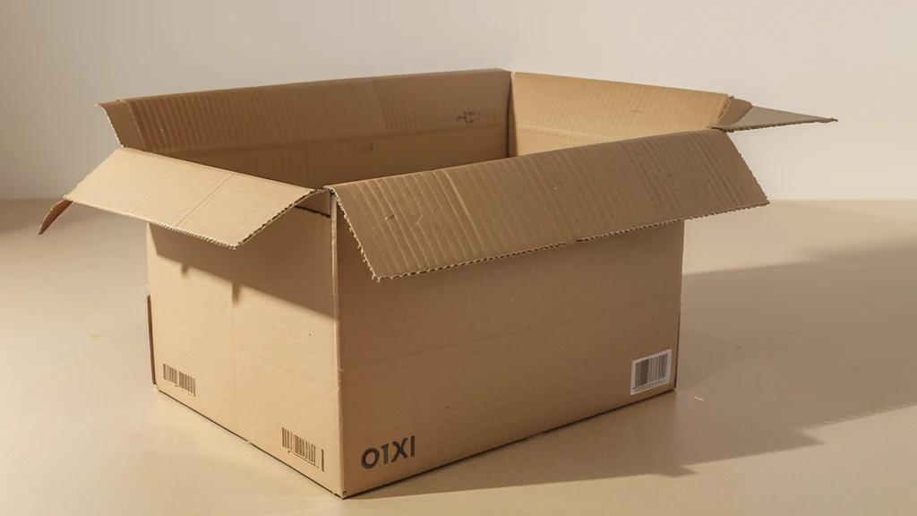 empty closed cardboard box mockup on a transparent background. empty closed cardboard box mockup, png file of isolated cutout object with shadow on transparent background
