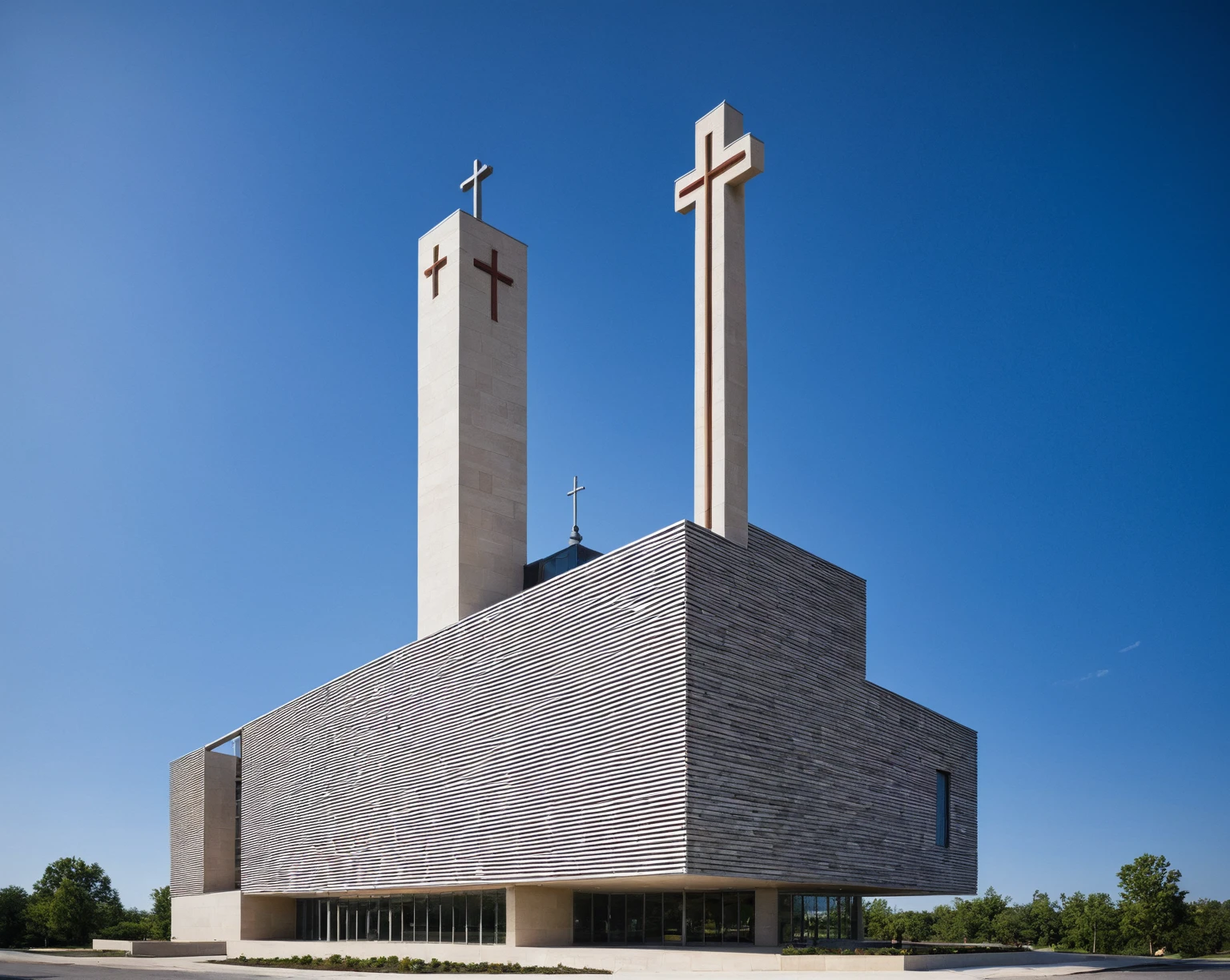 tcs, httlvn, modern church, building, cross, 