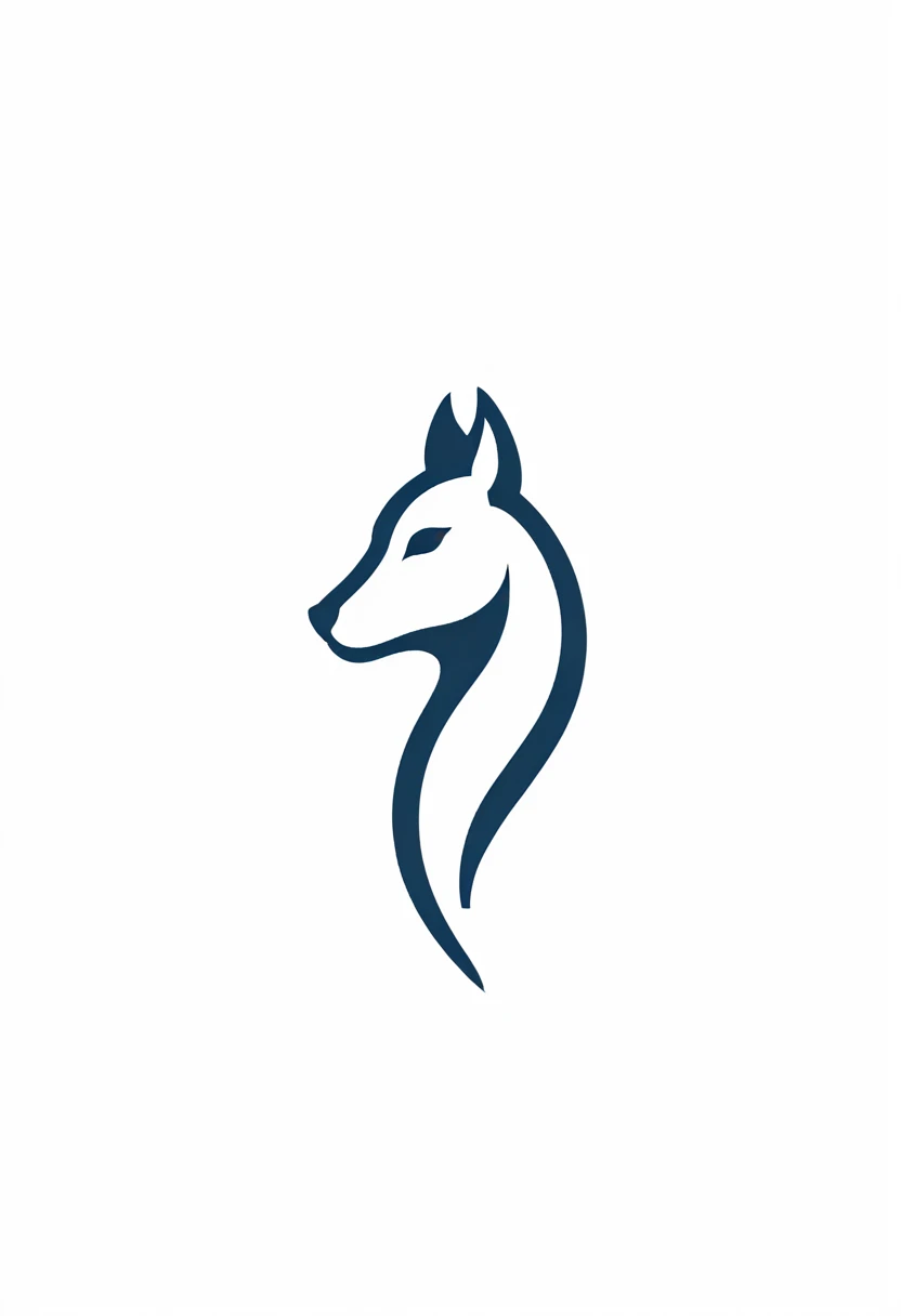 Design of minimalist logo featuring a your animal on a white background. Include lines as an additional design element.