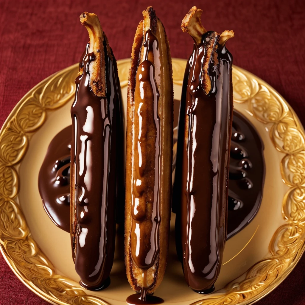 fried snickers dipped in chocolate sauce,food photography,state fair atmosphere,intricate details,warm lighting,shallow depth of field,vibrant colors,mouthwatering,appetizing,tempting,glossy,dripping chocolate,golden brown batter,crisp texture,artistic composition,professional food stylist