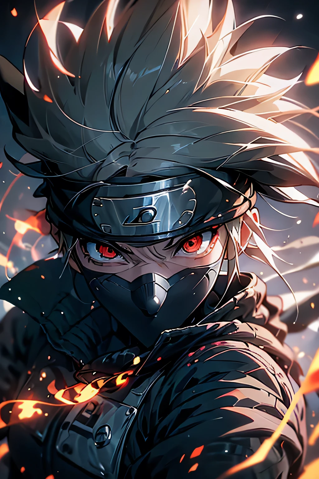 female version kakashi, bonitas, lighting, アニメ, One eye Sharingan