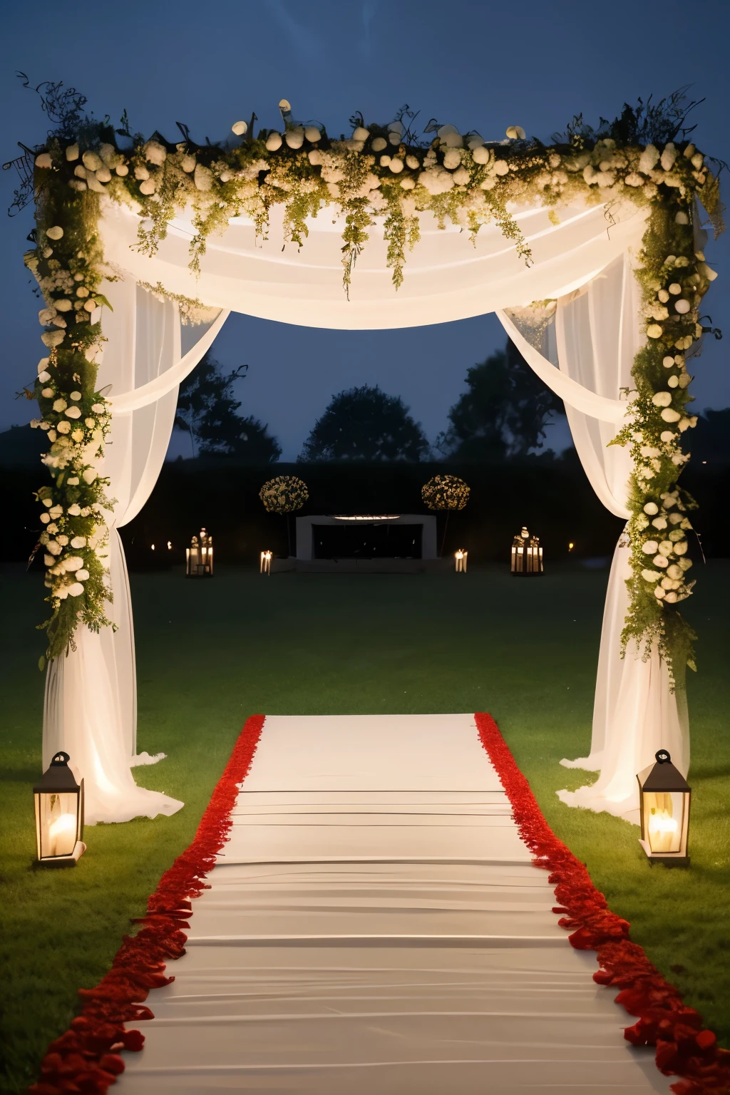 The exquisite wedding flower arch serves as a pivotal element in wedding decoration, typically installed at the entrance or main stage to greet guests and serve as a captivating focal point within the wedding venue. This architectural masterpiece is often crafted from materials such as wood, metal, or plastic, subsequently adorned with an array of fresh and artistic flowers, leaves, and complementary decorative accessories, including LED lights, ribbons, and silk fabrics.

Various design and style options are available for the wedding flower arch, catering to the couple's preferences. These styles may include arcs, rectangles, squares, or creative designs that showcase the couple's unique