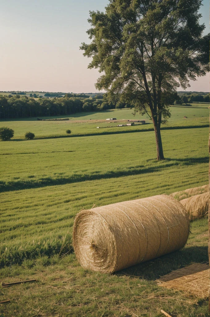 Cigarette and hay