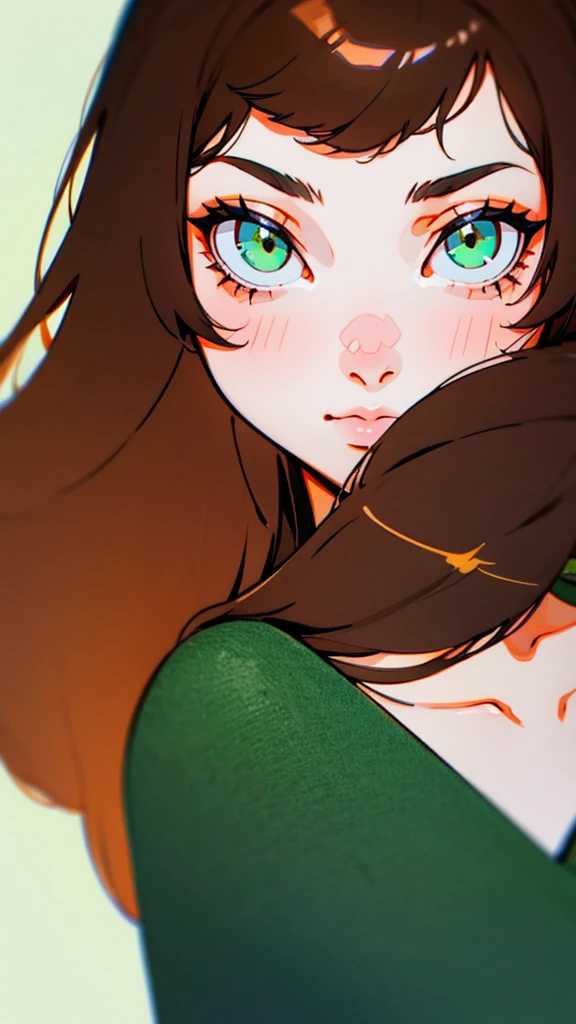 A girl, brown long hair, green eyes, closed her YouTube channel