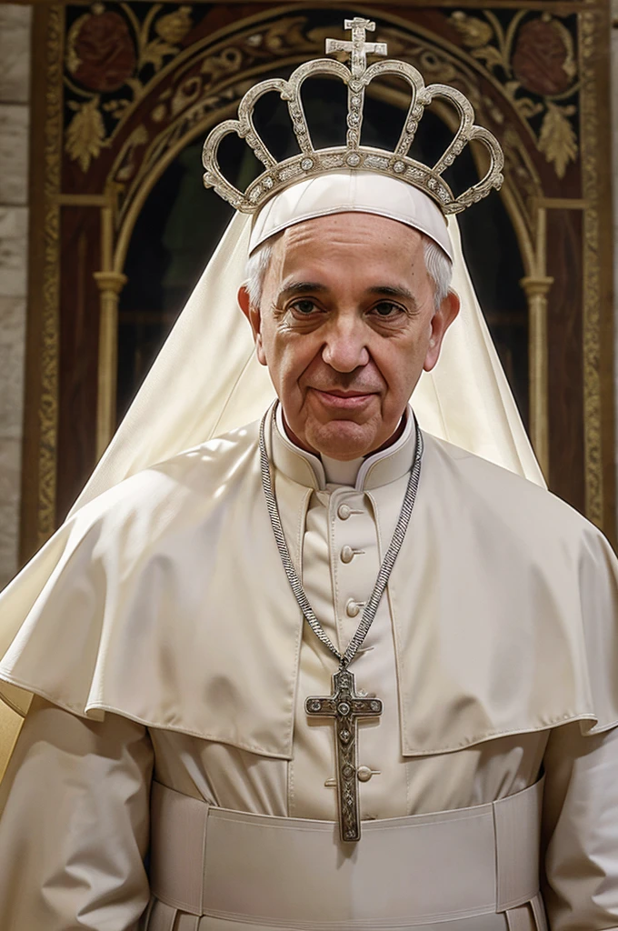 Pope francis in Papal Tiara
