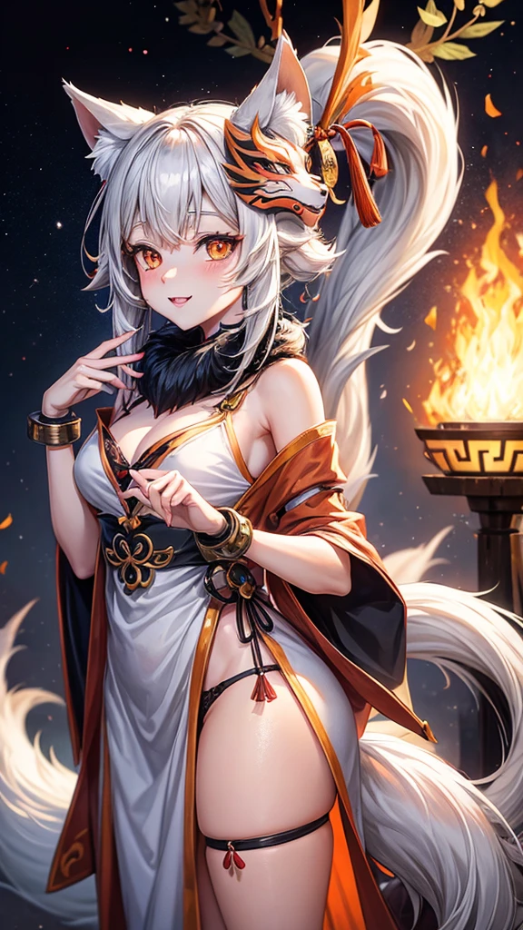 ((Highest quality)),(Ultra-high resolution),(Super detailed),(Detailed Description),((The best CG)),(masterpiece),Highly detailed art,(Art with precise detail:1.5), (Buddhist painting:1.6), (anger:1.6), (Third eye on forehead:1.6), ((Flame Halo:1.9)), (Feather Breastplate:1.4),(A detailed and intricately rendered loincloth:1.3)