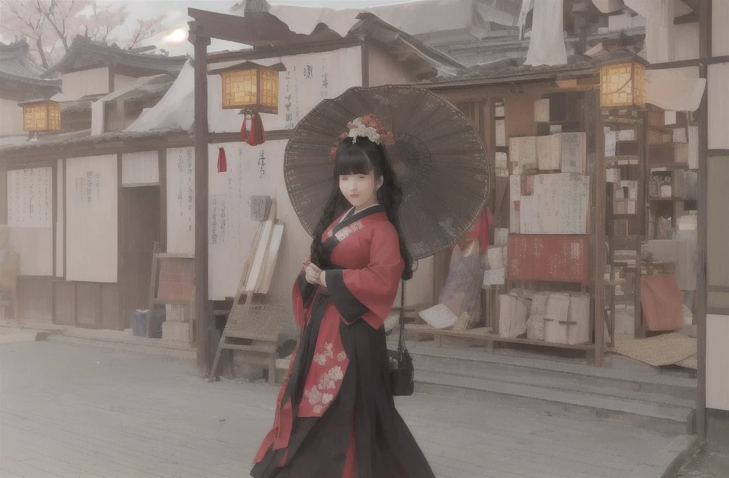 A woman in a long dress holding an umbrella, artwork in the style of Gwaiz, Gwaiz, Gwaiz on pixiv artstation, Gwaiz on artstation pixiv, Gwaiz masterpiece, palace , Girl in Hanfu, Anime Style 4k, Digital art on pixiv, Beautiful artwork illustration 1. Scenery and Cityscape in the Early Meiji Era
After the Meiji Restoration, Japan underwent rapid modernization and civilization. Consequently, many changes and reforms occurred. Below is a detailed explanation of the scenery, appearance of the poor, occupations, and cityscapes in the early Meiji period (1868 to the early 1880s).
2. Appearance of the Poor
Life for the impoverished and lower classes remained harsh. In particular, in urban areas, people migrated from rural areas or unemployed artisans gathered, intensifying competition in the labor market. Many of them struggled with poverty, often residing in slums or around temples.
3. Occupations
Meiji early Japan witnessed a diversification of occupations. Traditional agriculture and handicrafts were accompanied by the rise of modern industry and commerce. Particularly in urban areas, factory workers, shop clerks, and transporters increased, giving rise to new professions. However, many in these occupations endured harsh working conditions.
4. Influence of Civilization and Enlightenment
During the Meiji era, Western cultural influences spread rapidly. Changes in clothing, dietary habits, and the proliferation of Western-style architecture advanced, especially in urban areas. Conversely, this development posed a threat to traditional culture and lifestyles, resulting in societal upheaval and adaptation challenges.
5. Social Change and Policy Influence
While promoting modernization policies, the government also addressed poverty and social issues. Legislation for labor protection and charitable activities to aid the poor were implemented. Nevertheless, living conditions for the impoverished scarcely improved.
The early Meiji period marked a rapid transformation in Japan, with complex social landscapes involving challenges faced b