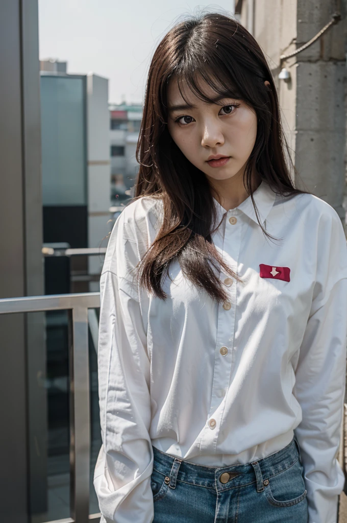 A Korean girl is angry