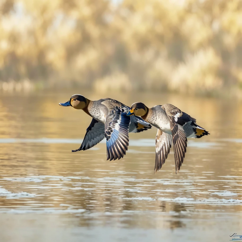there are two Duck flying over the water in the daytime, Duck, blue, Male and female, quack, adult twins, hunt, author:Jurgen von Hondberg, Travel photos, symmetry, Birds flying, Nature photos, Bird flying out of water, In flight, birds In flight, author:Hans Werner Schmidt